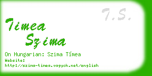 timea szima business card